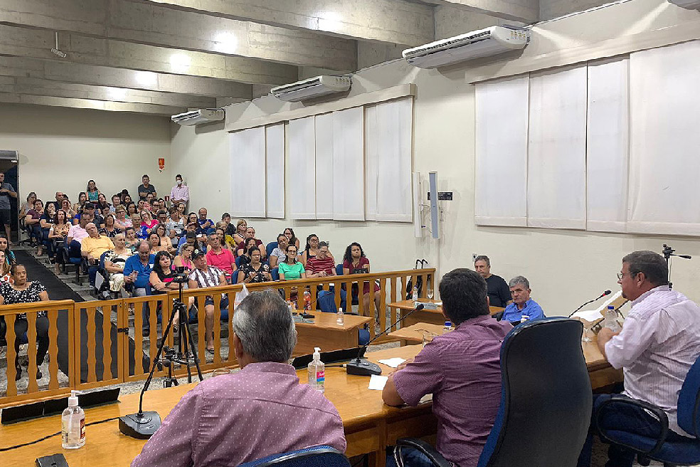 Vereadores na audiência pública