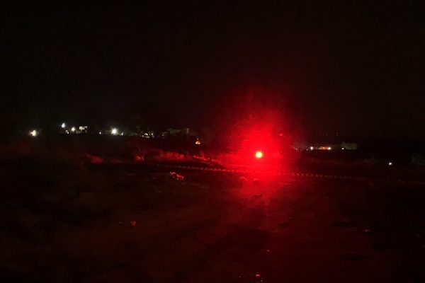 Local preservado pelo PM até a chegada da perícia